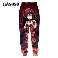 Liasoso anime 3D printed Tohka Tokisaki jogging pants for mens breathable casual Harajuku large size hip-hop sports pants