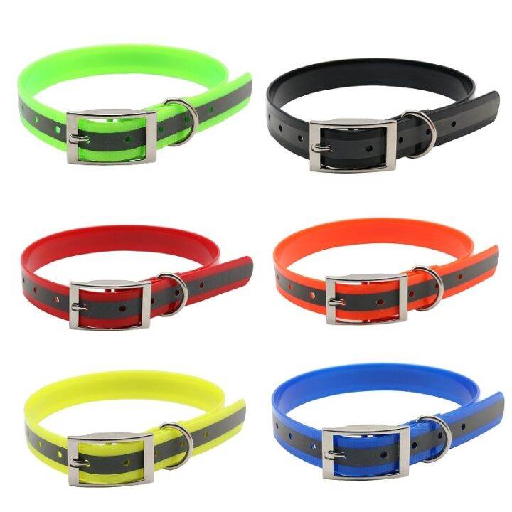 hot-tpu-nylon-reflective-pet-dog-collar-for-medium-big-dogs-night-safety-dog-collars-supplies-waterproof-collar-for-dogs