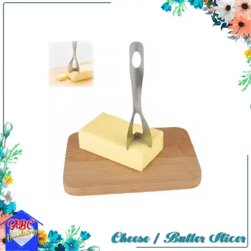 1pc Cheese Slicer, Manual Cheese Slicer For Block Cheese, Stainless Steel  Wire Adjustable Thickness Cutter, Butter Slicer, Kitchen Tool