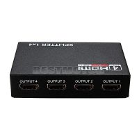 HDMI Splitter ตัวแยกสัญญาณละเอียดสูง เข้า 1ออก4 Full HD HDMI Splitter 4 Port Hub Repeater Amplifier v1.4 3D 1080P 1in4ou