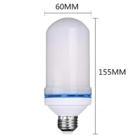 【✔In stock】 gaqiugua6 Ac85v E27 ~ 265V หลอดไฟ Led ไฟเปลวไฟเสมือน Smd 2835ชิป105ชิ้นกะพริบการจำลองแบบ1*4โหมดคุณภาพดีโคมมีเปลวไฟ Led