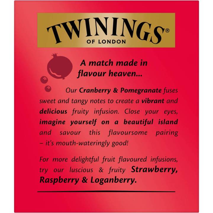 twinings-cranberry-amp-pomegranate-ชาทไวนิงส์-ชาผลไม้แครนเบอร์รี่และทับทิม-ไม่มีคาเฟอีน-1-กล่องมี-10-ซอง-ชาอังกฤษนำเข้าจากต่างประเทศ