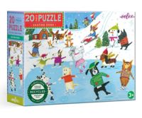 eeBoo Skating Dogs 20pc Puzzle จิ๊กซอว์รูปสุนัขเล่นสเก็ตน้ำแข็งแบบ 20 ชิ้น