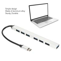 [HOT HAIXWLXKWW 589] 7พอร์ต USB Hub 5Gbps 1 USB3.0 6 USB2.0อลูมิเนียมอัลลอยด์ดีไซน์เรียบง่าย Multiport Splitter