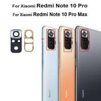 กล้องหลังเดิมเหมาะสำหรับ Xiaomi Redmi Note กระจกกล้องถ่ายรูปหลัง10 Pro Max พร้อมสติกเกอร์กาว M2101K6G 2021 M2101K6R