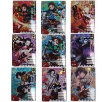 Anime Demon Slayer Agatsuma Zenitsu Hashibira Inosuke Ur Card Game Collection Rare Cards Childrens Toys Boys Birthday Gifts