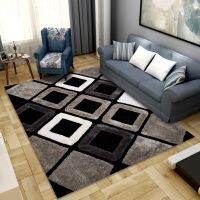 Modern Japanese and Korean Style Living Room Bedroom Large Carpet Geometric Pattern Printed Kawaii Mat Tatami Mat Non-slip Rug