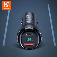 Mcdodo USB Car Charger Type-C USB-A Digital Display Dual Port Fast Charge For iPhone Xiaomi Macbook USB-C Auto Cigarette Lighter Car Chargers