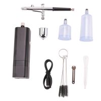 1Set 32 PSI Handheld Air Brush Set Dual Action Airbrush for Nail Art,Painting,Decor Metal