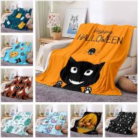 Halloween Cute Cat Blanket Office Nap Sofa Children Air Conditioning Flannel Soft Keep Warm Can Be Customized 3