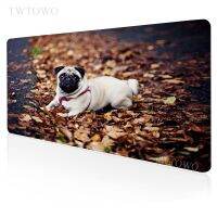 【jw】✙  Dog Pug Large Mousepad Office Rubber Soft Computer Mice Table