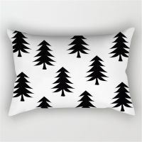 Black pillowcases30cm×50cm,Square Throw pillow cover,Lumbar Bantal Sofa cushion