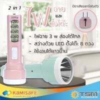 สินค้ารุ่นขายดี? ไฟฉาย+ไฟตั้งโต๊ะ 2 IN 1 ชาร์จไฟได้ KAMISAFE รุ่น KM-8920