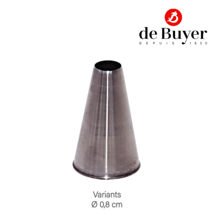 de-buyer-2111-stainless-steel-plain-nozzle-หัวบีบเค้ก