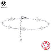 Rinntin 925เงินสเตอร์ลิงธรรมชาติพิสดารไข่มุก Anklets สำหรับผู้หญิงแฟชั่นสร้อยข้อมือเท้าสายรัดข้อเท้าไข่มุกเครื่องประดับ SA37