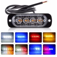 【CW】☍○✎  1 Pcs 4 Led Strobe Warning Grille Flashing Bar Truck Car Lamp Traffic Flashlight