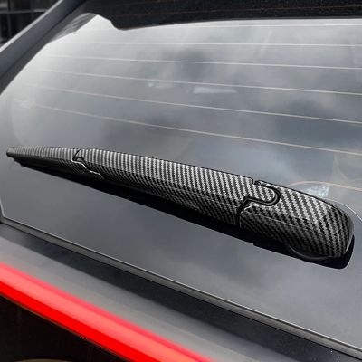 สำหรับรถยนต์โตโยต้าฟอร์จูนเนอร์2016-2020 ABS Carbonfiber รถโครเมี่ยมด้านหลังหน้าต่างฝาท้ายที่ปัดน้ำฝนกระจกหน้ารถที่ปัดน้ำฝนด้านหลังทำความสะอาดกรอบ
