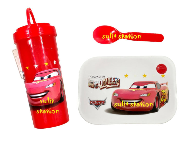 Disney - Cars Lunch Box & Water Bottle Set - Red