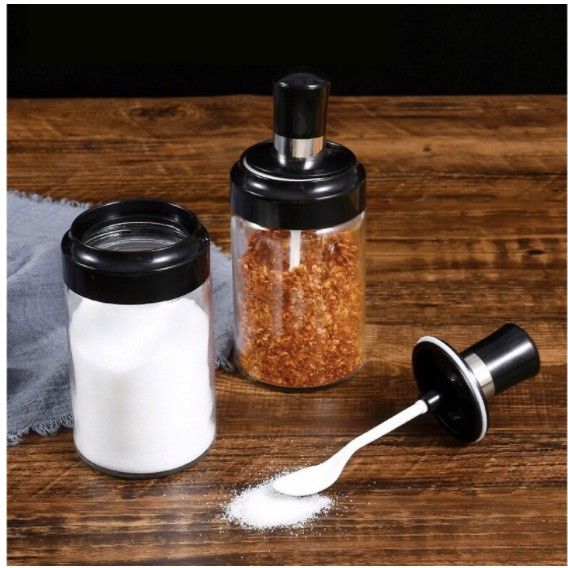 Salt Stainless Steel Storage Container Spice Jar Condiment Pot Seasoning  Bottle