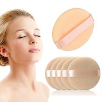 5Pcs Round Thick Sponge/Velvet Powder Puff Make-Up Puff Professional Portable Soft Cosmetic Base Sponge Wholesale Beauty Tool