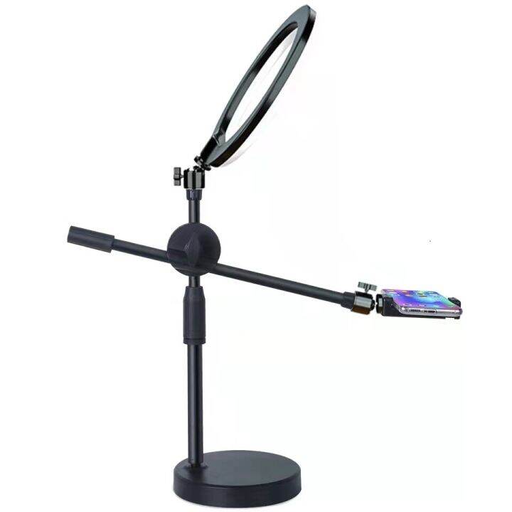 Overhead Tripod With Ring Light Table Tabletop Shooting Stand Tripods