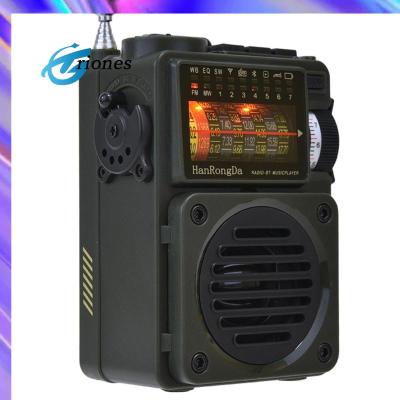 HRD-700วิทยุขนาดเล็กชาร์จได้แบบพกพาวิทยุ AM/FM/SW พร้อมช่องเสียบ TF เสาอากาศเก็บได้ช่องเสียบการ์ดเครื่องเล่นเพลง