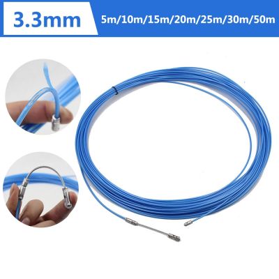 3.3mm Electric Cable Push Puller Durable Guide Device Fiberglass Duct Snake Rodder Fish Tape Wire 5m To 50m Length