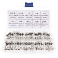 100Pcs Set 5x20mm Quick Blow Glass Tube Fuse Assorted Kits Fast-blow Glass Fuses 10A-20A Fuses  Accessories