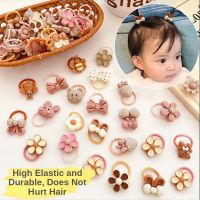 ◆﹊◕ 20Pcs/Set Cute Cartoon Bear Rabbit Hair Band Girls Elastic Rubber Band Headwear Flower Bow Baby Kids Hair Accessories Ornaments