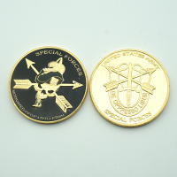 USA Military Challenge Army Coin Metal Skull Green Beret Colorful Department Of State Free Eagle Liberty In God We Trust US Coin