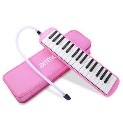 ammoon 32 Keys Melodica Pianica Piano Style Keyboard Harmonica Mouth Organ with Mouthpiece Cleaning Cloth Carry Case for Kids