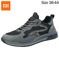 Xiaomi Men Sneakers Breathable Pig Leather Textile Uppers and Comfortable Non Slip Mesh Lining Free Flexible Men Running Shoes