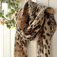 Beautiful Stylish Leopard Ladies Chiffon Print Scarf Long Shawl