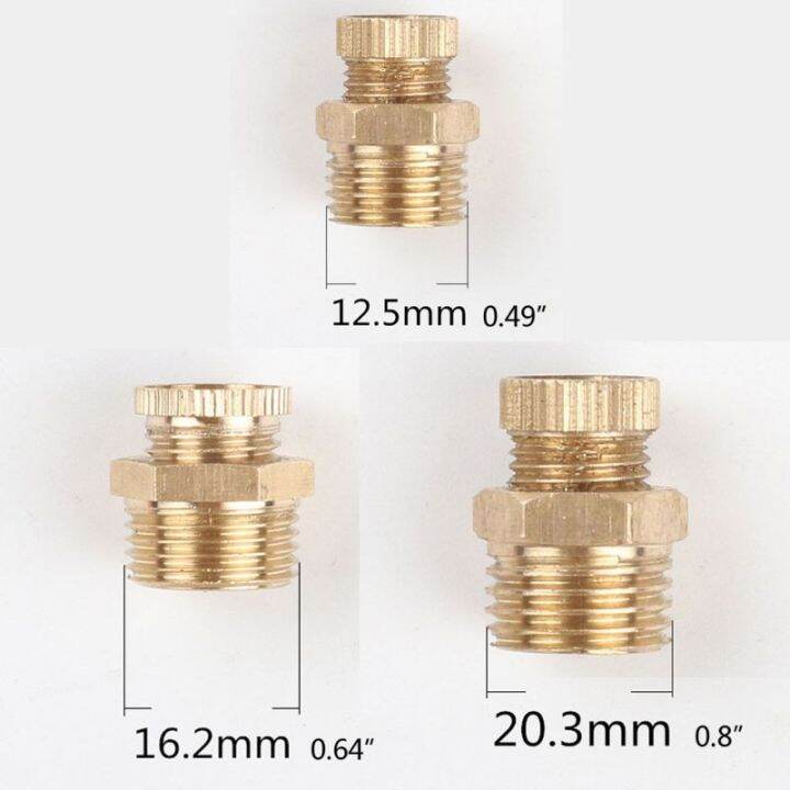 Air Compressor Tank Port Fittings NPT 1/4 quot; 3/8 quot; 1/2'' Solid Brass Male Thread Water