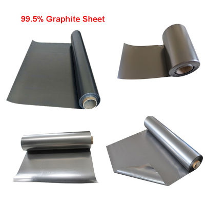 5pcs 99.5 Graphite Flexible Foil Gasket Sheet, Thickness 0.3,0.4,0.5,0.8,1mm