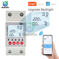 2P 63A TUYA APP WiFi Smart Circuit Earth Leakage Over Under Voltage Protector รีเลย์อุปกรณ์ Switch Breaker Energy Power KWh Meter