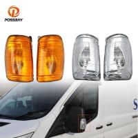 แต่งรถไฟแสดงสถานะที่คลุมหลอดไฟในกระจกมองหลังรถยนต์ Lampu Sein Samping สำหรับ Ford Transit MK8 2014-2020