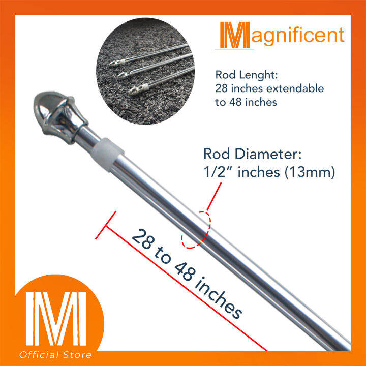 Curtain Cafe Rod, Kurtina Cafe Rod Diameter 1/2 (13mm) Adjustable