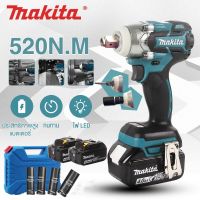 Makita ประแจไฟฟ้า ประแจ ไฟฟ้า บล็อกไฟฟ้าแรงๆ บล๊อคไฟฟ้า ประแจผลกระทบ บล็อกถอดล้อไฟฟ้า ประแจไร้สาย เครื่องมือไฟฟ้า 2ก้อน6200rpm 520NM DTW285