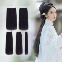 เครื่องแต่งกายโบราณ วิกผมชิ้น Hanfu เครื่องประดับผมหนวดข้าวโพดผมยาวที่ไม่ได้ผูก 1 ชิ้นสไตล์โบราณ cos สไตล์ทรงผมตรง