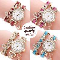 【YF】✽☂  Watches Ladies Leather Rhinestone Wrist LL 17