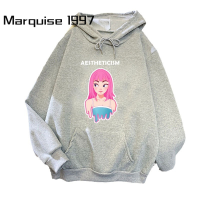 Marquise1997 เสื้อฮู้ด เสื้อแขนยาวอบอุ่น หลวมและสบาย ชิค สบายๆ ทันสมัย นุ่มนวล WWY230009K 40Z231007