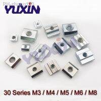 50Pcs/20Pcs M3-M8 T Sliding Nut Block Square Nuts Nickel Plating Aluminum For EU Standard 3030 Aluminum Profile Slot for Kossel