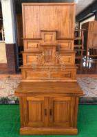 TEAK THAILAND	โต๊ะหมู่โมเดิร์นฉากหลัง สองประตู ขนาดฐาน กว้าง 70 ยาว 80 สูง 60 ซม. สูงรวม 170 ซม.