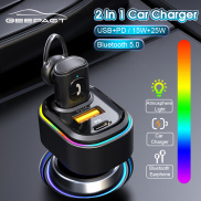 Geepact 2 In 1 Car Charger In-Ear Wireless Bluetooth Headset Atmosphere