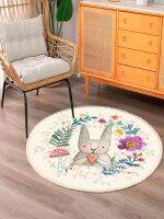 【SALES】 1 home bedroom living room round woven fringed rug