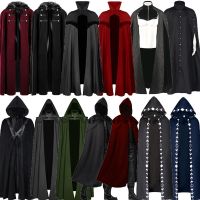 Halloween costume male and female death black cloak demon cos zombie vampire wizard robe