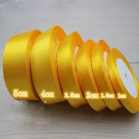 6/10/15/20/25/40/50mm Gold Satin Ribbons Christmas Halloween New Year Festival Wedding Gift Wrapping Ribbon DIY Crafts Fabric Gift Wrapping  Bags