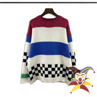 2023fw Striped Striped Striped SweaterMen Women Patchwork Checkerboard Srid Sweatshirts