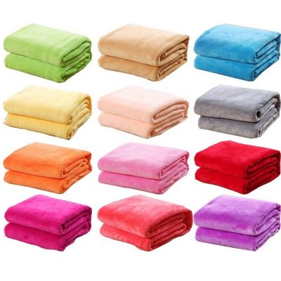 【CW】♘  1PCS Bed Blanket Fleece Blankets Throw Machine Washable Textile 50cm x 70cm Color